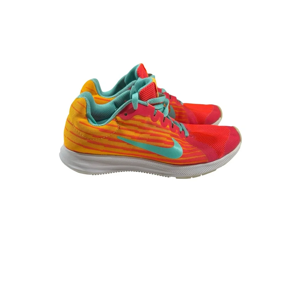 Nike Downshifter 8 Kids Running Shoes Hyper Crimson Teal AT2968-600 Size 3.5Y